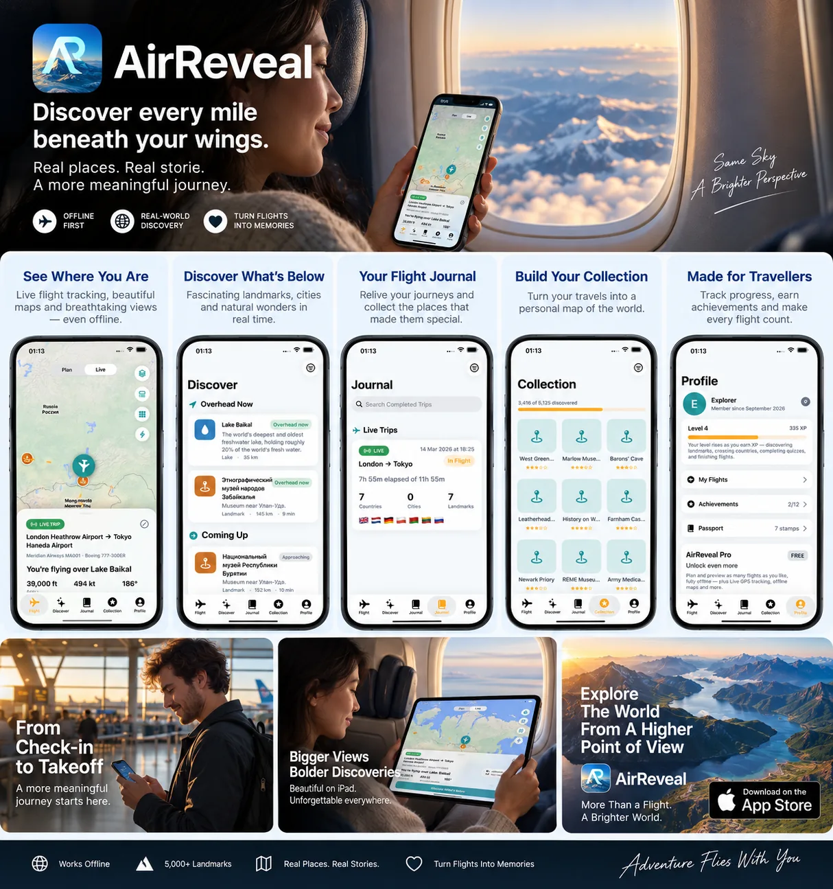 AirReveal in use during a flight